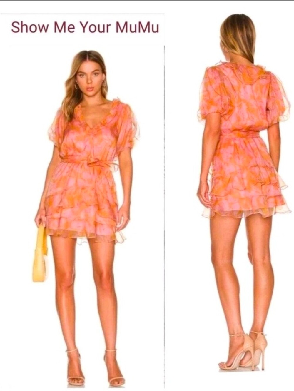 Show Me Your Mumu Orange Jennie Ann Floral Dress XXL